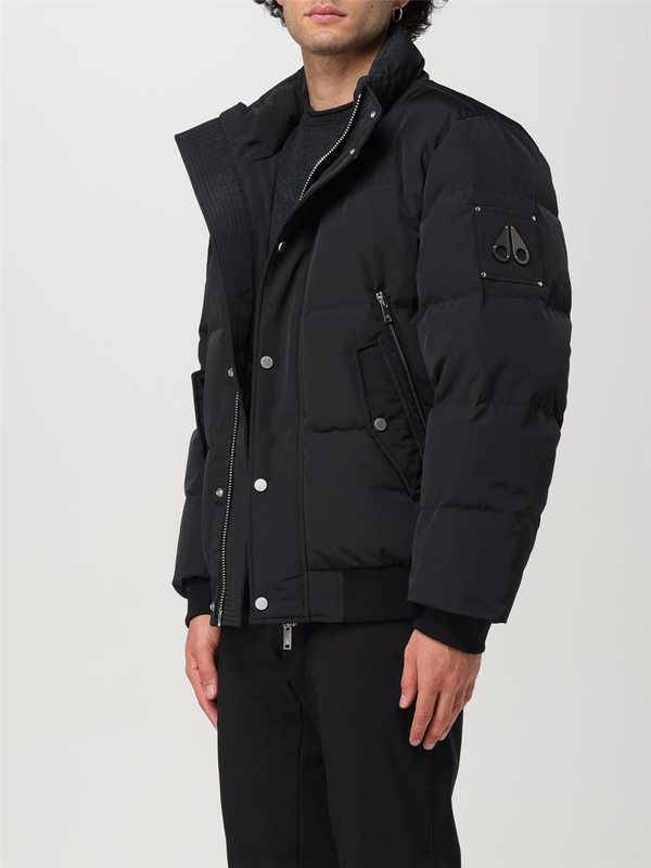 무스너클 FW24 Bomber Moose Knuckles in nylon trapuntato M34MB012 292 Black