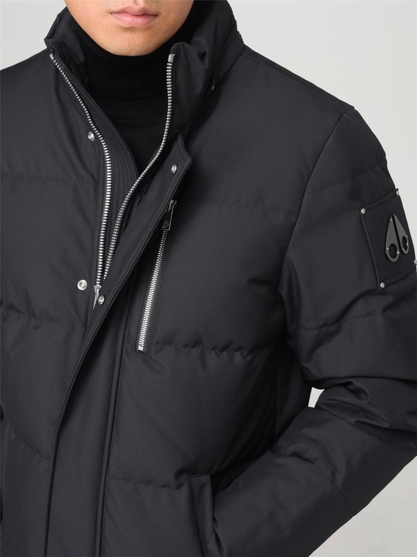 무스너클 FW24 Moose Knuckles Quilted Nylon Down Jacket M34MJ178S 305 Black