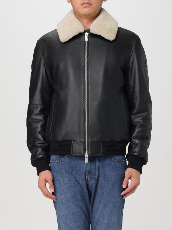 무스너클 FW24 Moose Knuckles Leather Jacket M34ML313 292 Black