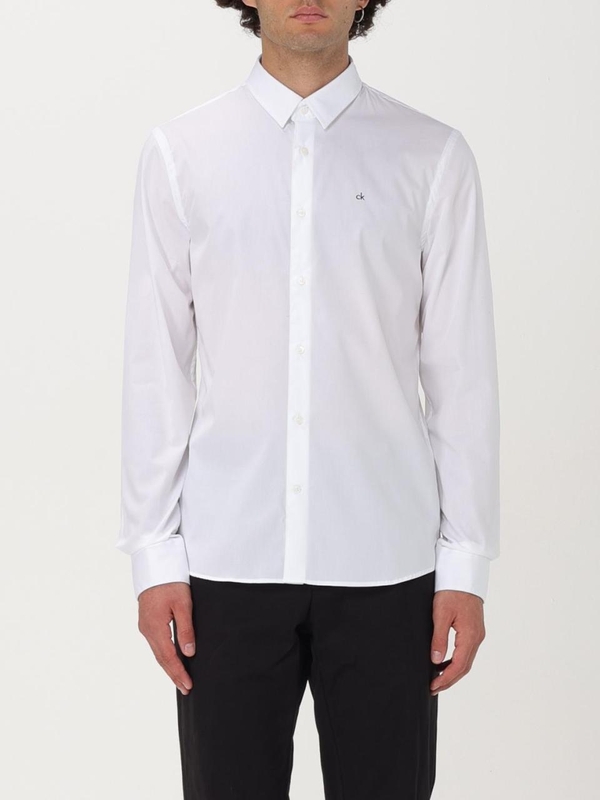 캘빈 클라인 FW24 Calvin Klein Stretch Cotton Shirt K10K110856YAF White