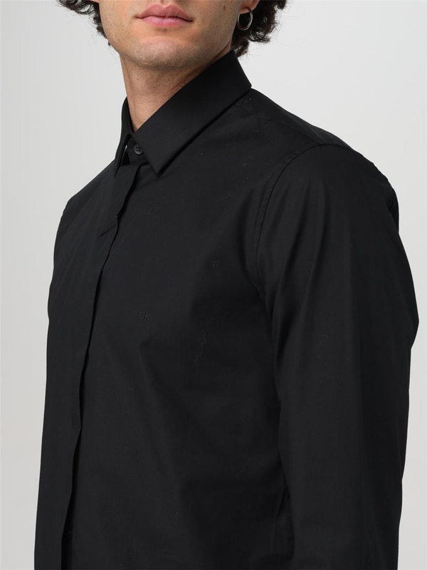 캘빈 클라인 FW24 Calvin Klein Stretch Cotton Shirt K10K1098910GN Black