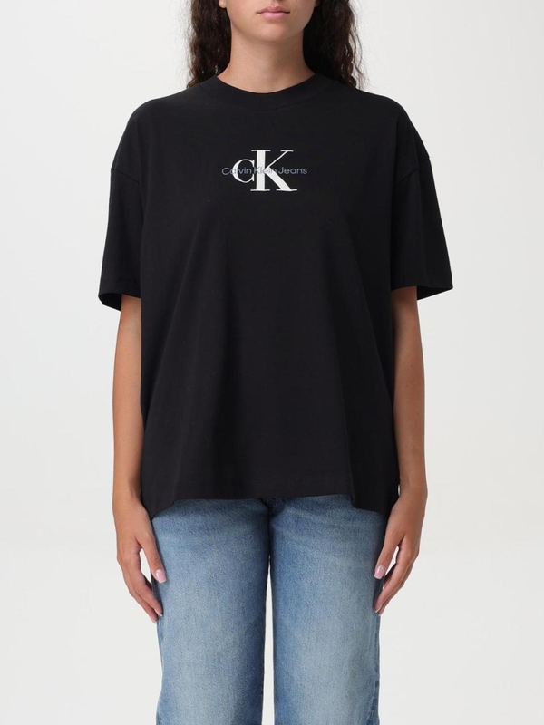 캘빈클라인 FW24 Calvin Klein Jeans Regenerated Cotton T-Shirt with Logo Print J20J224242BEH Black