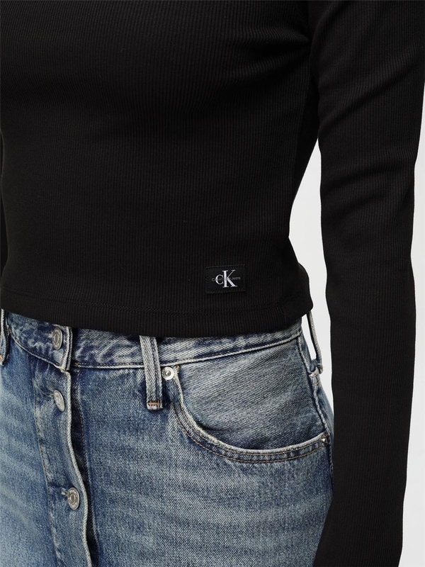 캘빈클라인 FW24 Calvin Klein Jeans Stretch Cotton Sweater J20J224196BEH Black