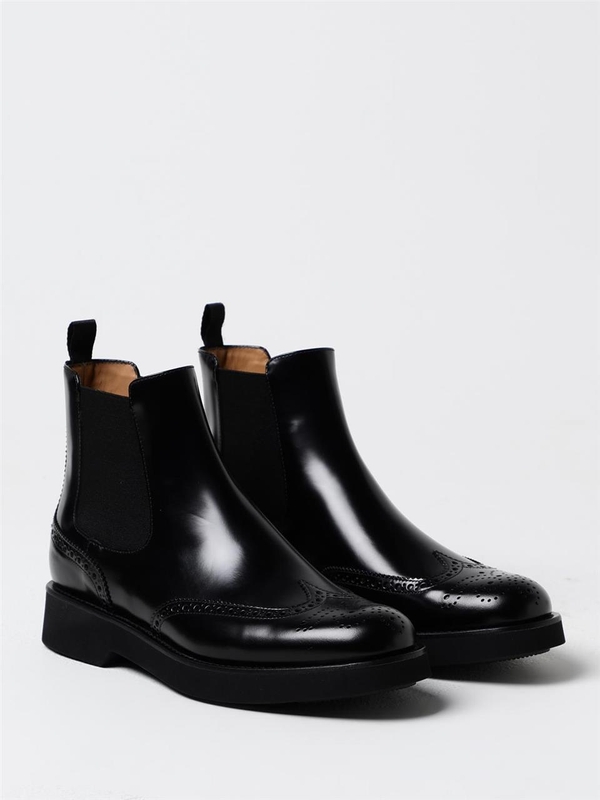 처치스 FW24 Ketsby Churchs Brushed Leather Brogue Ankle Boot DT02319EM F0AAB Black