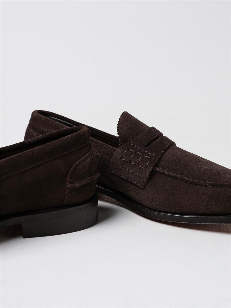 처치스 FW24 Pembrey Churchs Suede Moccasin EDB0039VE F0AAD Dark Brown