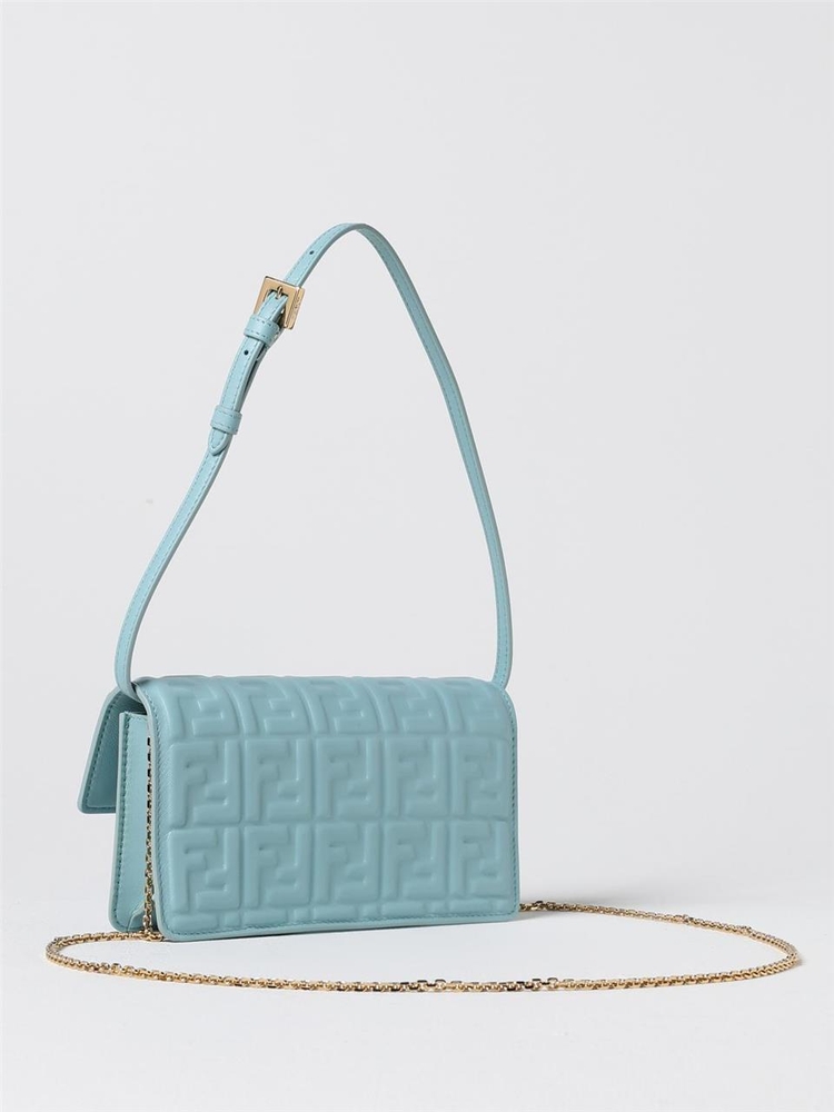 펜디 FW24 Fendi wallet bag in nappa with all-over FF monogram 8M0498AAJD F1PQ9 Sky Blue