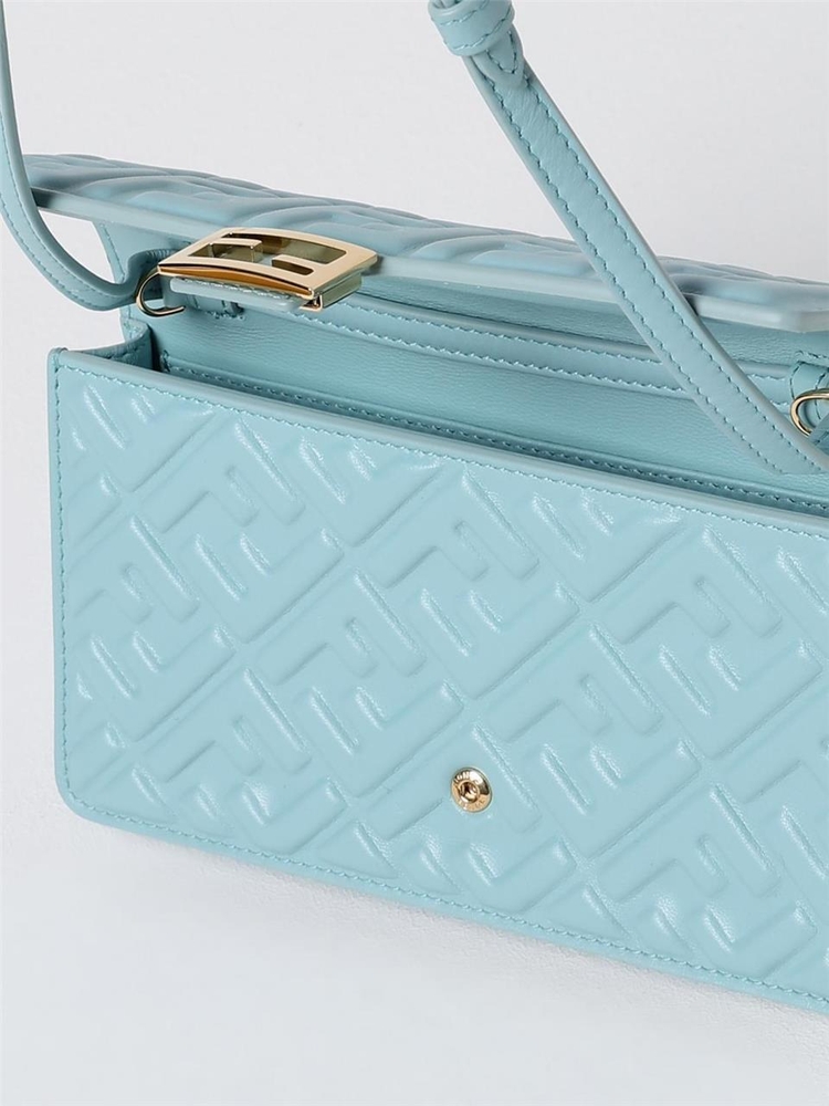 펜디 FW24 Fendi wallet bag in nappa with all-over FF monogram 8M0498AAJD F1PQ9 Sky Blue