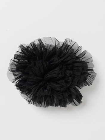 엠포리오 아르마니 FW24 Emporio Armani tulle brooch 8646234F800 00020 Black