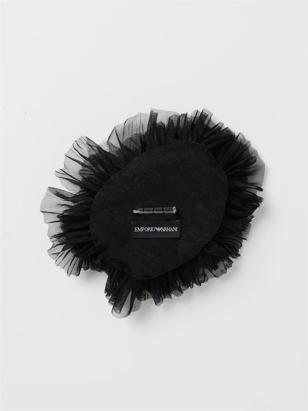 엠포리오 아르마니 FW24 Emporio Armani tulle brooch 8646234F800 00020 Black