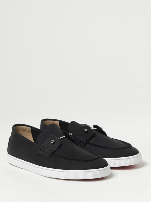 크리스찬루부탱 FW24 Christian Louboutin Nubuck Moccasin 3240186 BK01 Black