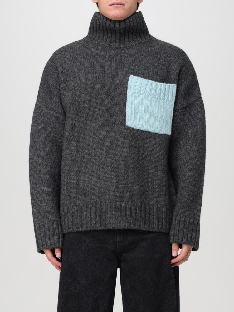 JW 앤더슨 FW24 Jw Anderson Turtleneck Sweater KW1269YN0367 084 Gray