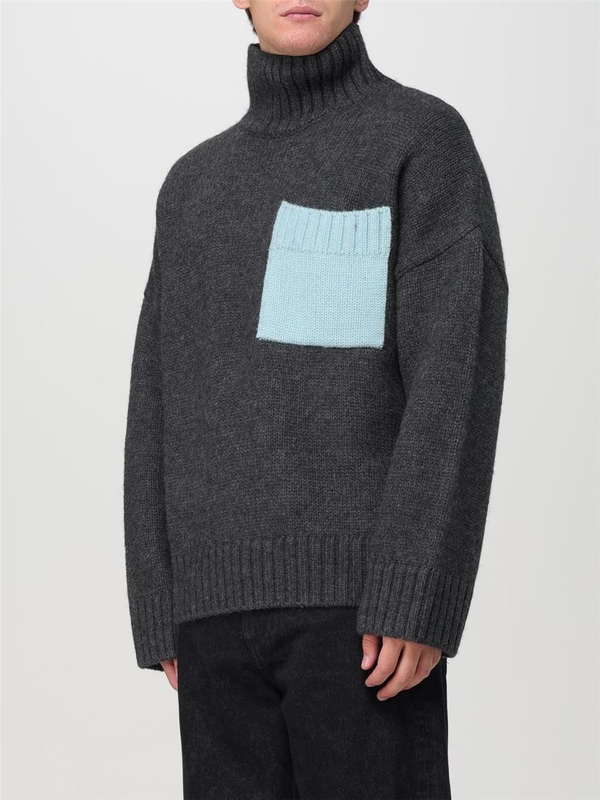 JW 앤더슨 FW24 Jw Anderson Turtleneck Sweater KW1269YN0367 084 Gray