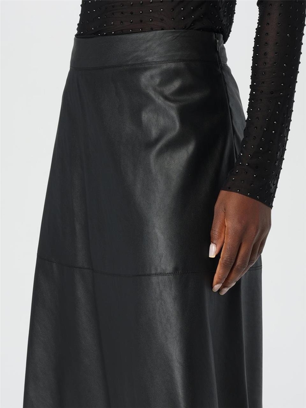 핀코 FW24 Pinko Faux Leather Skirt 1041447105 Z99 Black