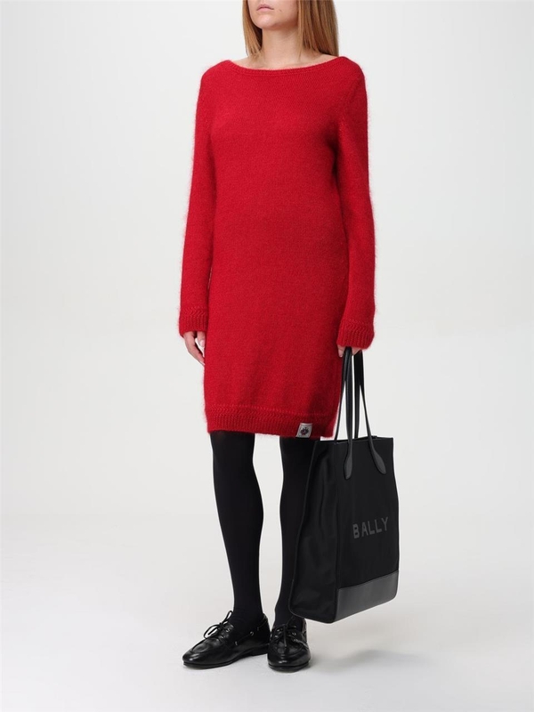 발리 FW24 Bally silk and mohair knit dress WKN06MWO196 U3A7 Red