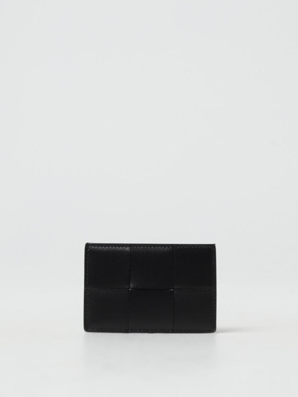 보테가베네타 FW24 Cassette Bottega Veneta Credit Card Holder in Woven Leather 742693VCQC4 8425 Black