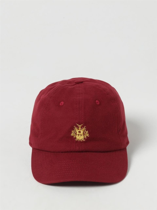 발리 FW24 Bally cotton hat with embroidered logo WHA01JCO347 U3A5 Burgundy