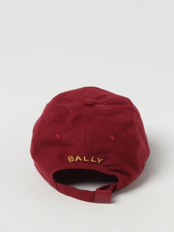 발리 FW24 Bally cotton hat with embroidered logo WHA01JCO347 U3A5 Burgundy