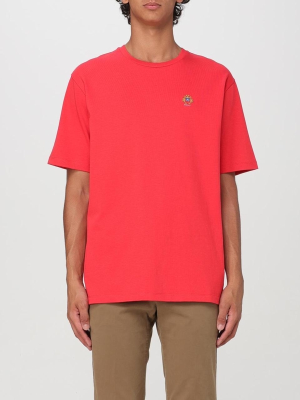 발리 FW24 Bally Organic Cotton Blend T-Shirt with Embroidered Logo MJE06LCO318 U385 Red