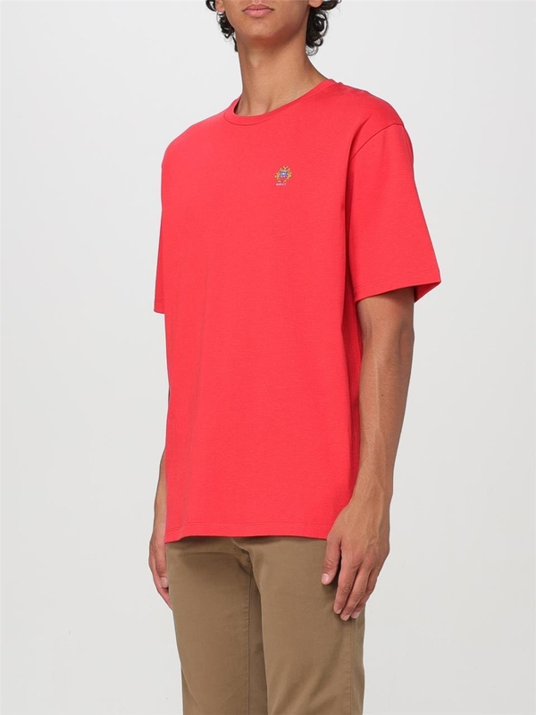 발리 FW24 Bally Organic Cotton Blend T-Shirt with Embroidered Logo MJE06LCO318 U385 Red