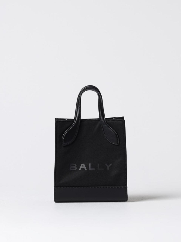 발리 FW24 Bally Mini Bar Bag in Nylon and Leather WAM03ENY284 I907P Black