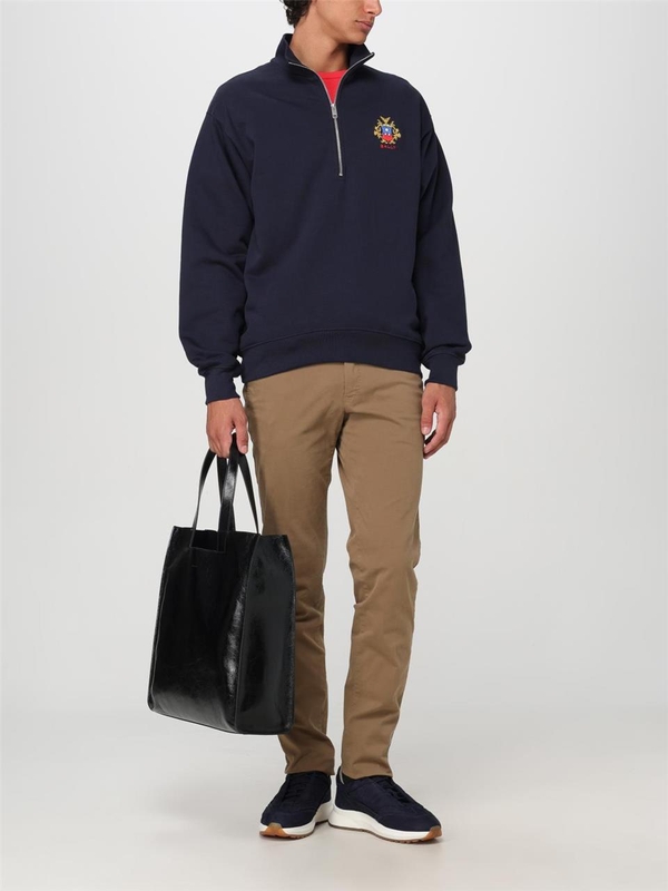 발리 FW24 Bally Organic Cotton Sweatshirt MJE06OCO227 U546 Navy Blue