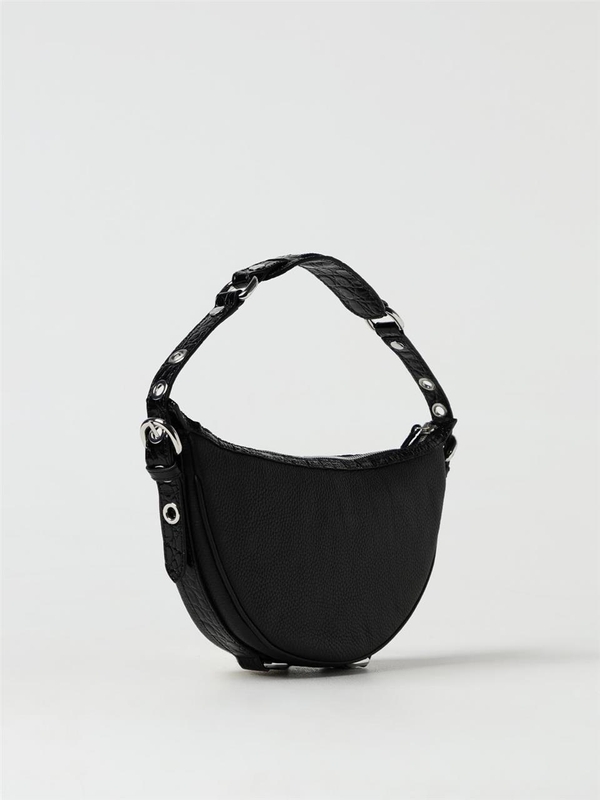 바이파 SS24 Gib By Far Grained Leather Bag 22PFGIBSBLCFGMED BK001 Black