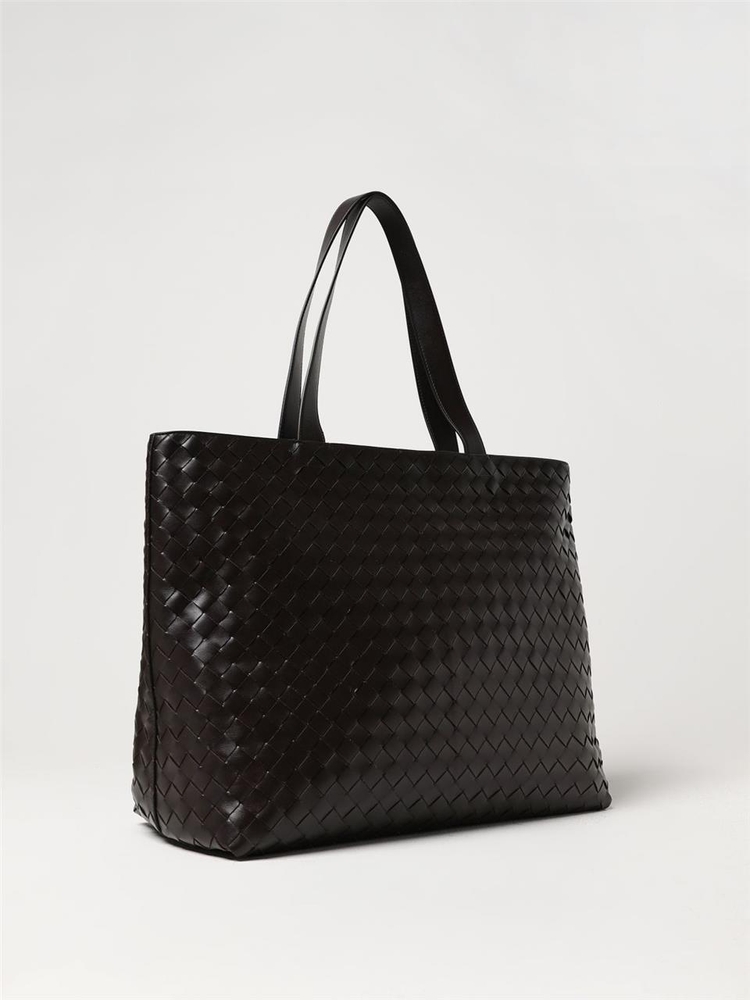 보테가베네타 SS24 Bottega Veneta Intrecciato Zipped Tote Large Bag 786666 V2HL1 2145 Dark Brown