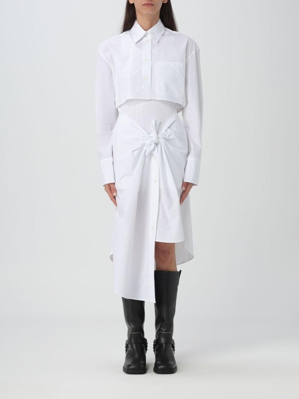 JW 앤더슨 SS24 Jw Anderson poplin dress DR0434PG1090 001 White