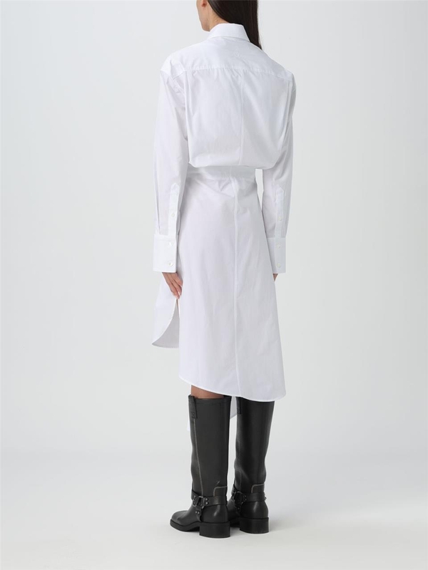 JW 앤더슨 SS24 Jw Anderson poplin dress DR0434PG1090 001 White