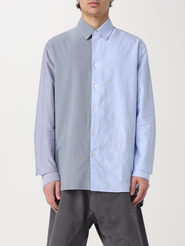 JW 앤더슨 SS24 JW Anderson Patchwork Cotton Shirt SH0289PG1140 800 Blue