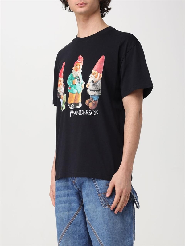 JW 앤더슨 SS24 T-shirt JW Anderson in cotone JT0212PG0980 999 Black