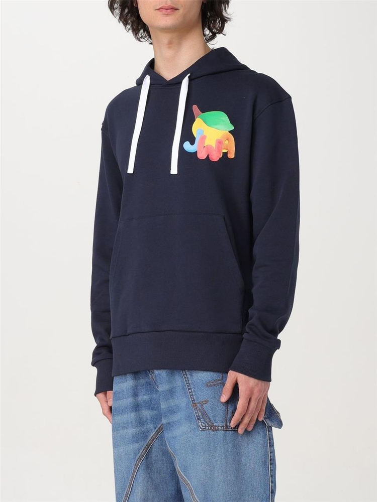 JW 앤더슨 SS24 Jw Anderson Mens Sweatshirt JW0171PG0717 888 Navy Blue