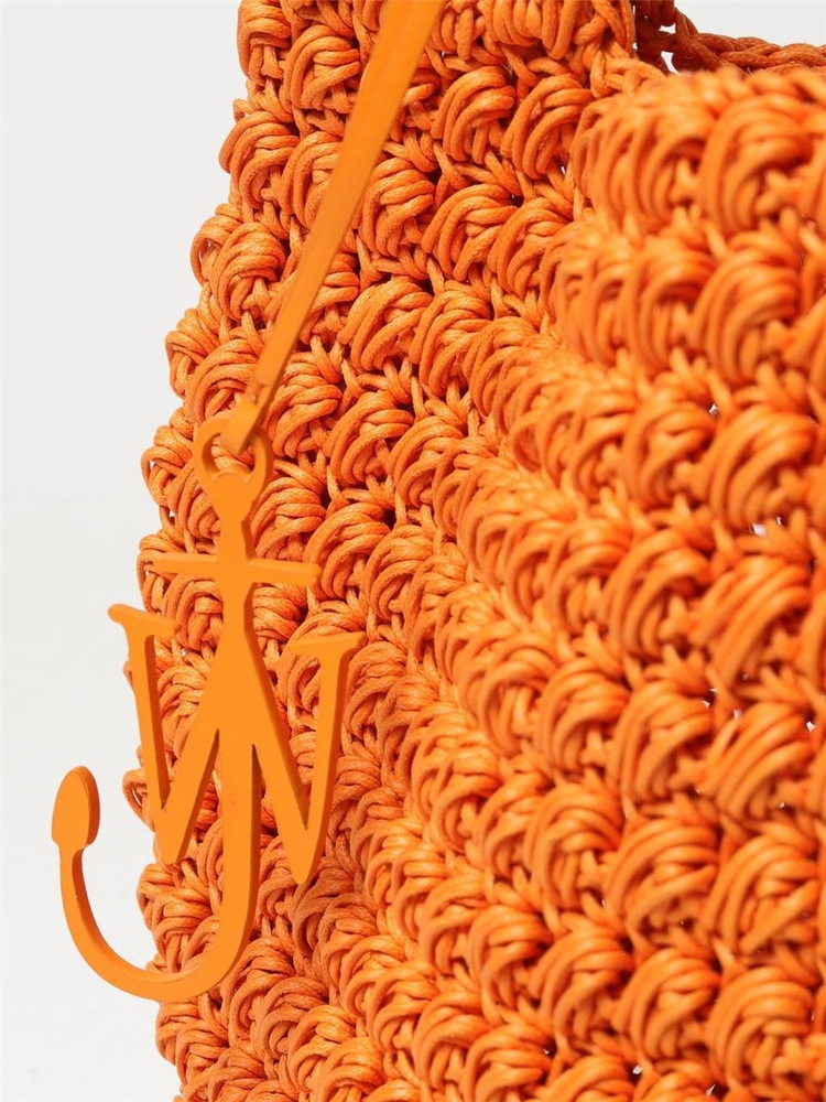 JW 앤더슨 SS24 JW Anderson Popcorn Bag in Knit Fabric HB0565FA0305 429 Orange