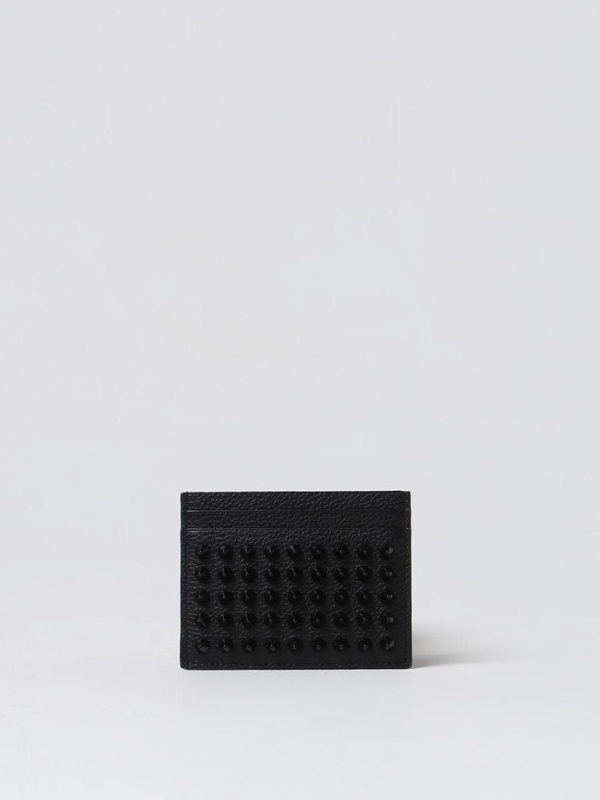 크리스찬루부탱 SS24 Christian Louboutin Kios Credit Card Holder in Grained Leather with Studs 1175007 CM53 Black