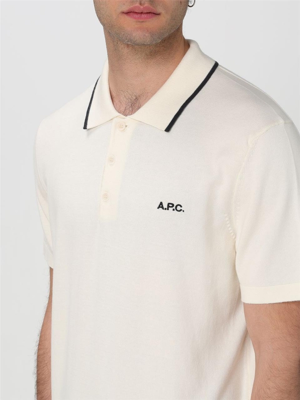 아페쎄 SS24 Apc Mens Polo COGDKH23309 TAK White