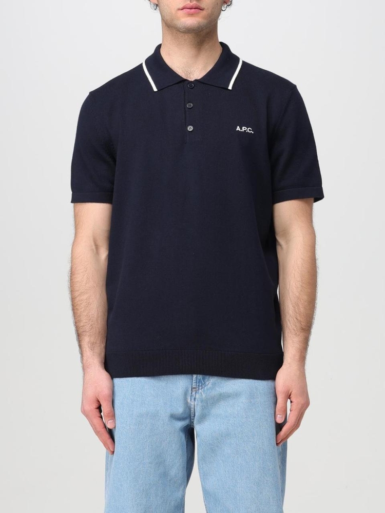 아페쎄 SS24 Apc Mens Polo COGDKH23309 IAJ Blue