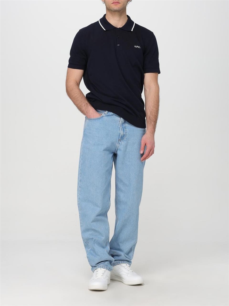 아페쎄 SS24 Apc Mens Polo COGDKH23309 IAJ Blue