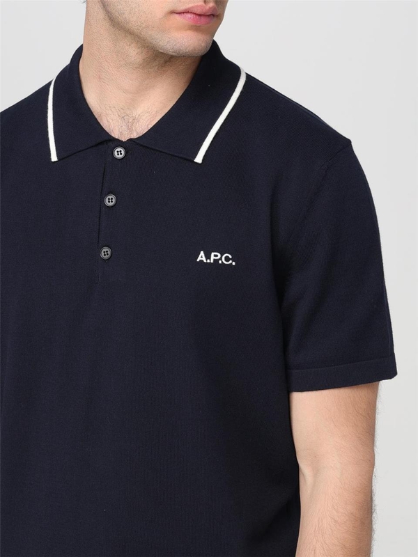 아페쎄 SS24 Apc Mens Polo COGDKH23309 IAJ Blue