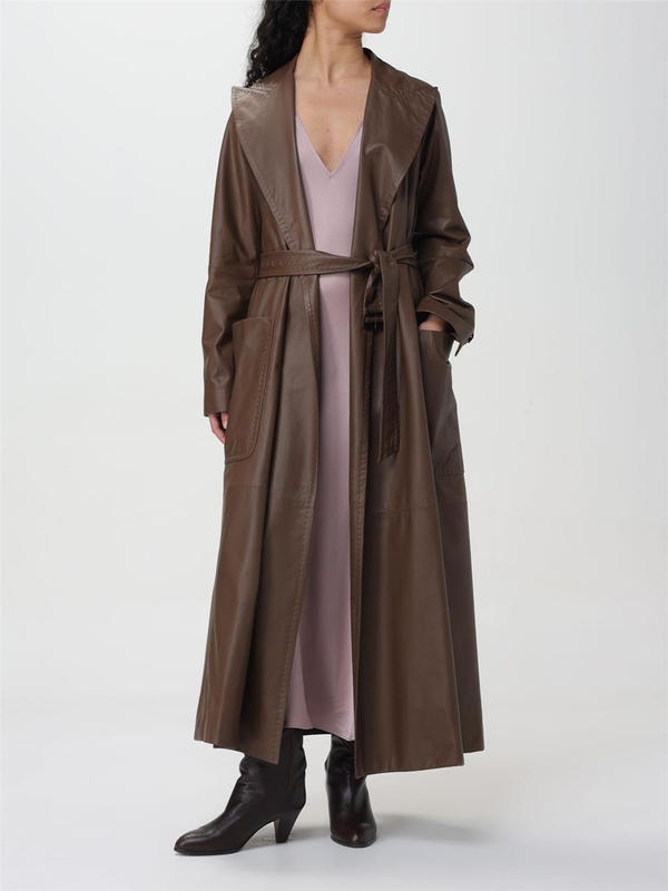 막스마라 SS24 Max Mara Leather Trench Coat 2411471011600 001 Leather