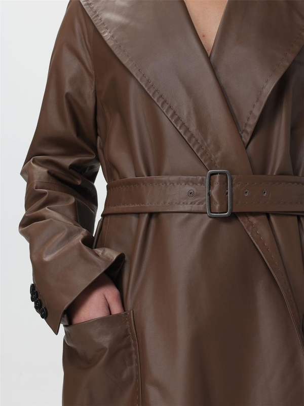 막스마라 SS24 Max Mara Leather Trench Coat 2411471011600 001 Leather