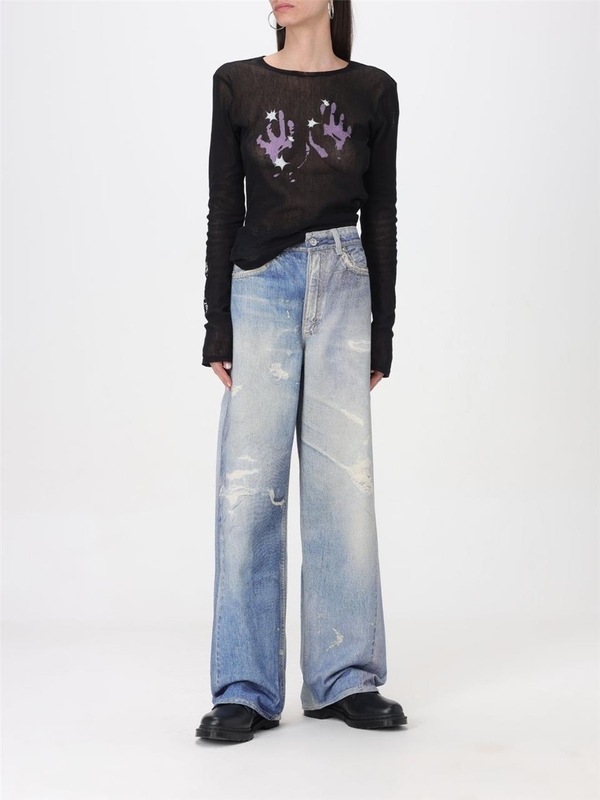 아워레가시 SS24 Our Legacy Print Sheer T-Shirt W2246SSL Lilac Black