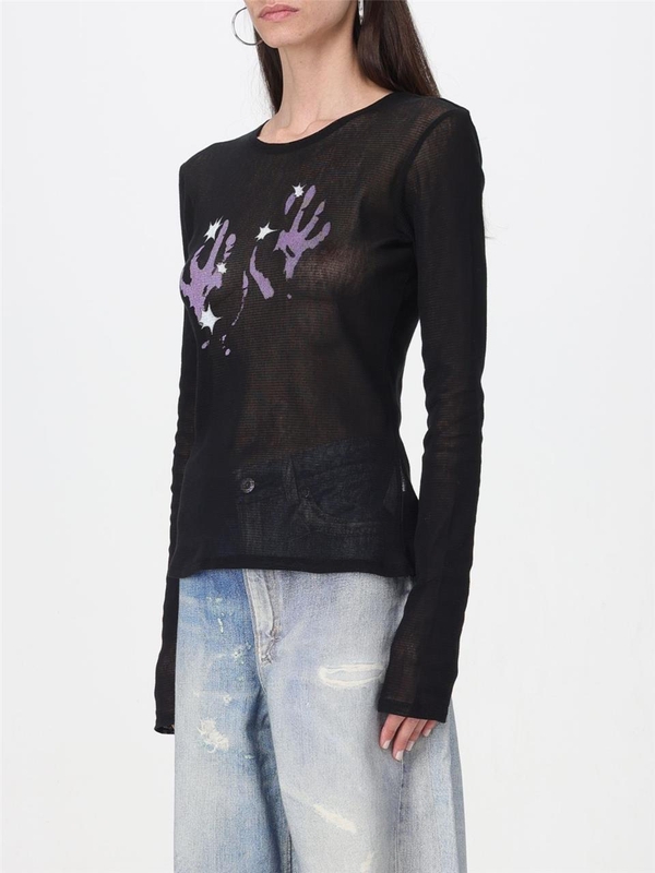 아워레가시 SS24 Our Legacy Print Sheer T-Shirt W2246SSL Lilac Black