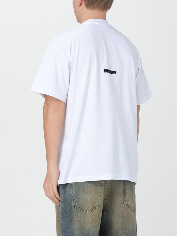 엠에스지엠 SS24 T-shirt Msgm in jersey con lettering 3640MM152247002 01 White