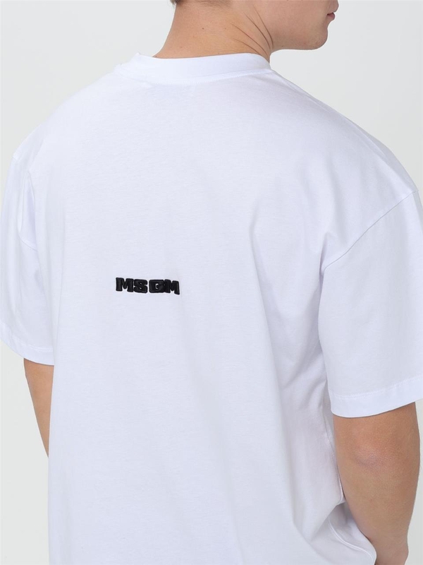 엠에스지엠 SS24 T-shirt Msgm in jersey con lettering 3640MM152247002 01 White