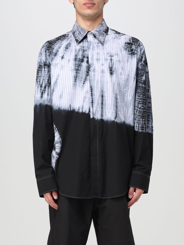 엠에스지엠 SS24 Msgm poplin shirt with abstract print 3640ME01TX247024 84 Black