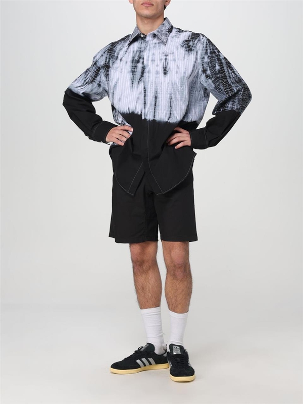 엠에스지엠 SS24 Msgm poplin shirt with abstract print 3640ME01TX247024 84 Black