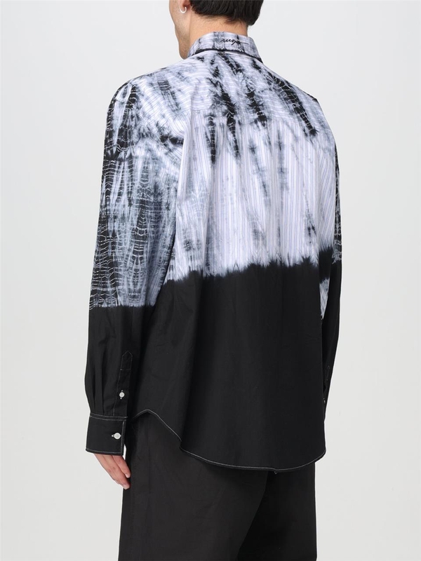 엠에스지엠 SS24 Msgm poplin shirt with abstract print 3640ME01TX247024 84 Black