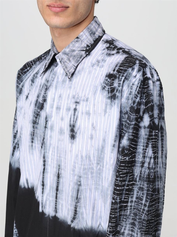 엠에스지엠 SS24 Msgm poplin shirt with abstract print 3640ME01TX247024 84 Black