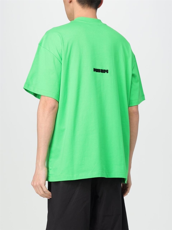 엠에스지엠 SS24 T-shirt Msgm in jersey con lettering 3640MM152247002 36 Green