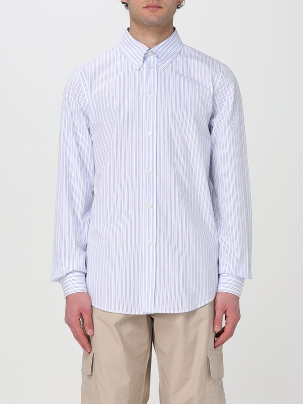 엠에스지엠 SS24 Msgm striped cotton poplin shirt 3640ME16247024 84 Light Blue